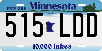 MN license plate 515LDD