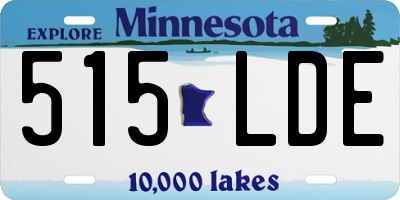 MN license plate 515LDE