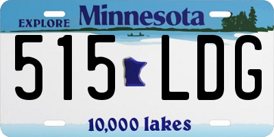 MN license plate 515LDG