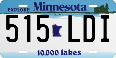MN license plate 515LDI