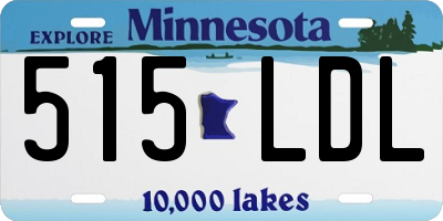 MN license plate 515LDL