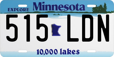 MN license plate 515LDN