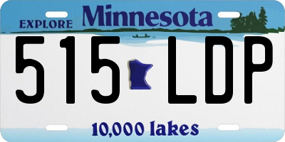 MN license plate 515LDP