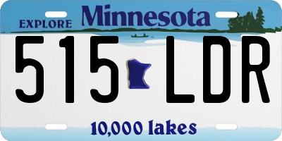 MN license plate 515LDR