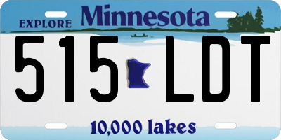 MN license plate 515LDT