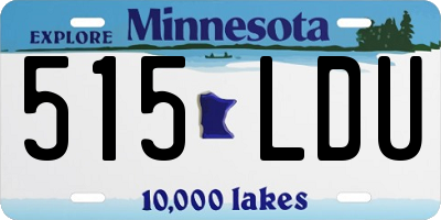 MN license plate 515LDU