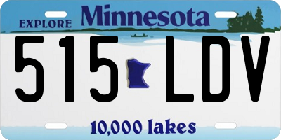 MN license plate 515LDV