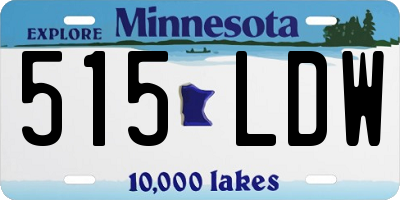 MN license plate 515LDW