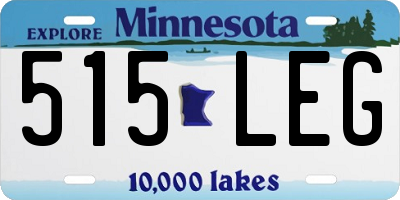 MN license plate 515LEG