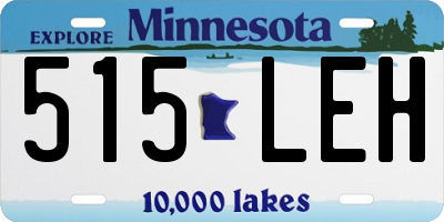 MN license plate 515LEH