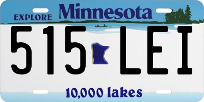MN license plate 515LEI