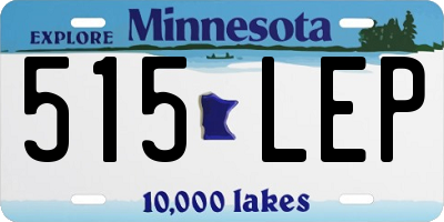 MN license plate 515LEP