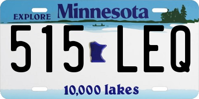 MN license plate 515LEQ