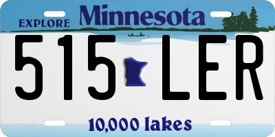 MN license plate 515LER