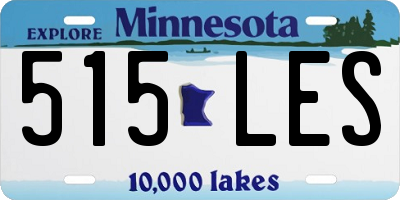 MN license plate 515LES