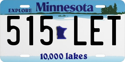 MN license plate 515LET