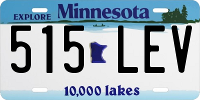 MN license plate 515LEV