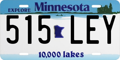 MN license plate 515LEY