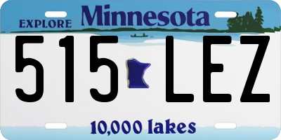 MN license plate 515LEZ