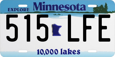 MN license plate 515LFE
