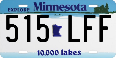 MN license plate 515LFF