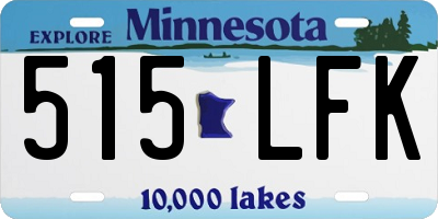 MN license plate 515LFK
