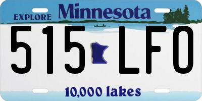 MN license plate 515LFO