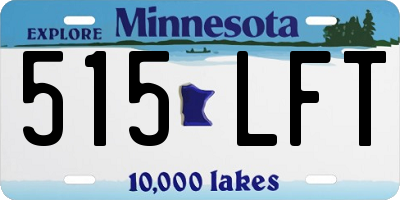 MN license plate 515LFT