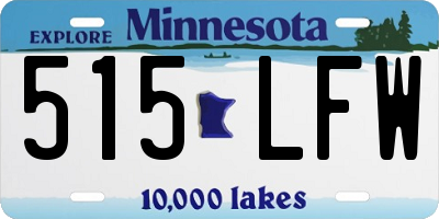 MN license plate 515LFW