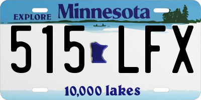 MN license plate 515LFX