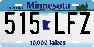 MN license plate 515LFZ
