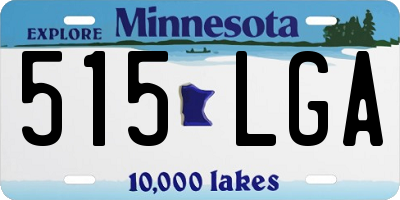 MN license plate 515LGA