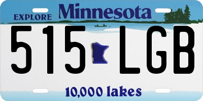 MN license plate 515LGB