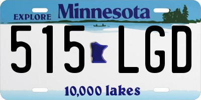 MN license plate 515LGD