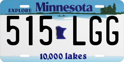 MN license plate 515LGG