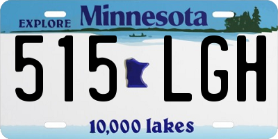 MN license plate 515LGH