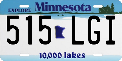 MN license plate 515LGI