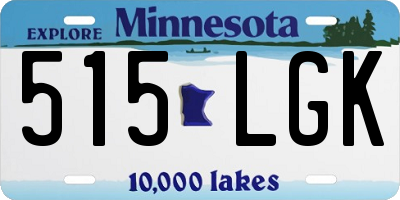 MN license plate 515LGK
