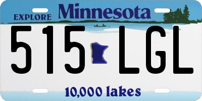 MN license plate 515LGL