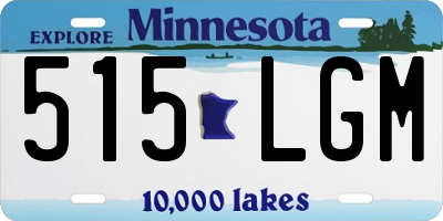MN license plate 515LGM