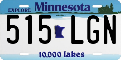 MN license plate 515LGN