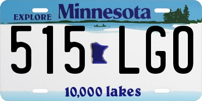 MN license plate 515LGO