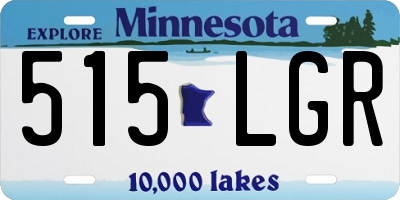 MN license plate 515LGR