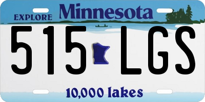 MN license plate 515LGS