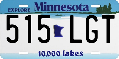 MN license plate 515LGT