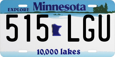 MN license plate 515LGU