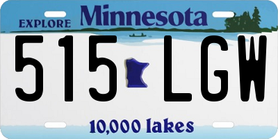 MN license plate 515LGW