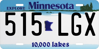 MN license plate 515LGX