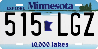 MN license plate 515LGZ