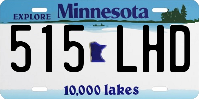 MN license plate 515LHD